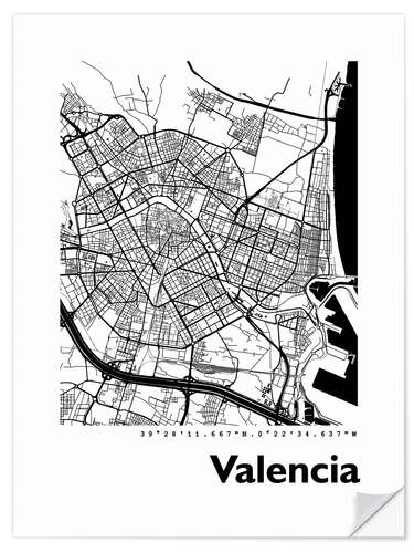 Sisustustarra Valencia map