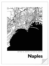 Wall sticker Map of Naples