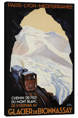Canvas print Mountain railway on Mont Blanc