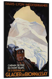 Gallery print Mountain railway on Mont Blanc