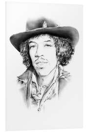 Foam board print Jimi Hendrix