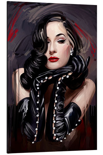 Aluminium print Dita Von Teese