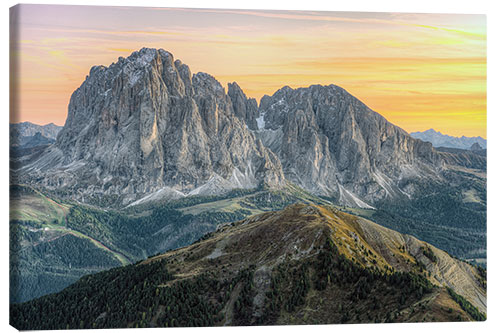 Leinwandbild Langkofelgruppe Südtirol