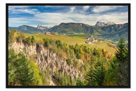 Gerahmter Kunstdruck Erdpyramiden bei Bozen