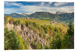 Foam board print Earth pyramids near Bolzano