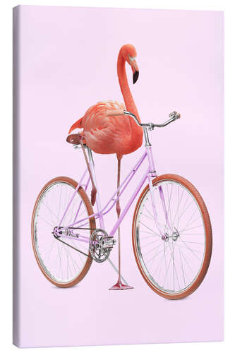 Canvas print Flamingo Bike