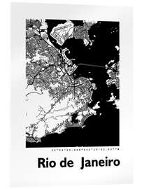 Akryylilasitaulu City map of Rio de Janeiro