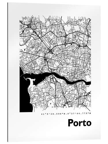 Gallery print City map of Porto