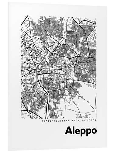 Foam board print City map of Aleppo