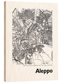 Hout print City map of Aleppo