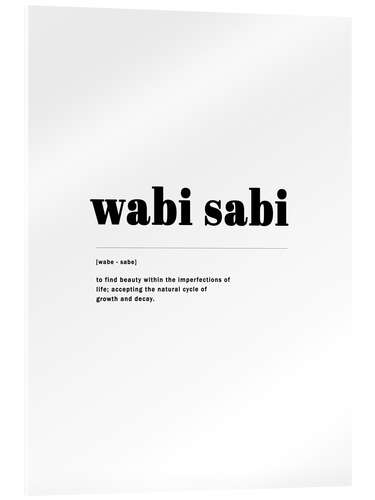 Acrylic print Wabi Sabi - definition