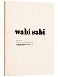 Cuadro de madera Definición de wabi sabi