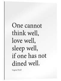 Gallery print Dine well - Virginia Woolf quote