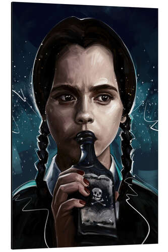 Quadro em alumínio Wednesday Addams