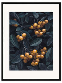 Gerahmter Kunstdruck Feuerdornbeeren