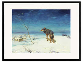 Kehystetty taidepainatus The lonely wolf