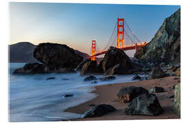 Tableau en verre acrylique  Pont du Golden Gate à San Francisco - Mike Centioli