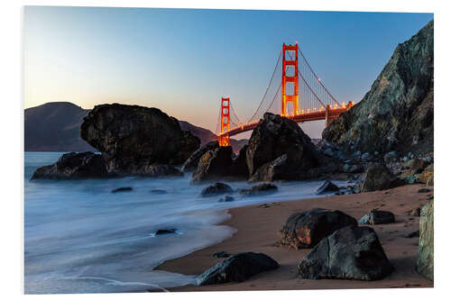 Hartschaumbild Golden Gate Bridge in San Francisco