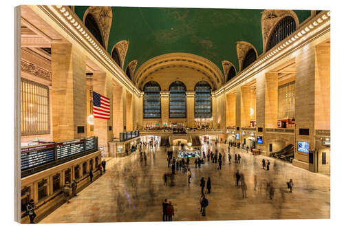 Hout print Grand Central Station in New York