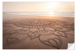 Självhäftande poster Mandala am Strand - Christian Müringer