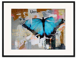 Gerahmter Kunstdruck Pop Art - Wandlung zum Schmetterling