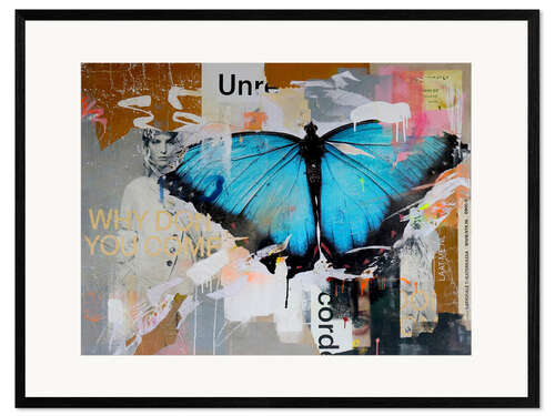 Framed art print Pop Art - transformation into a butterfly