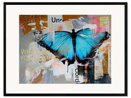 Framed art print Pop Art - transformation into a butterfly