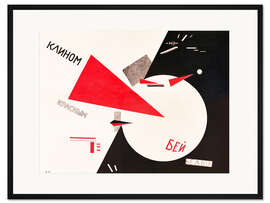 Gerahmter Kunstdruck Mit dem roten Keil schlage die Weißen