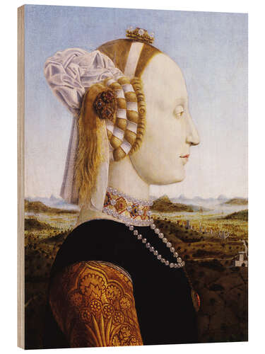 Holzbild Battista Sforza