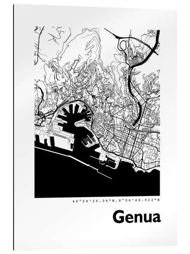 Galleriataulu Genoa city map