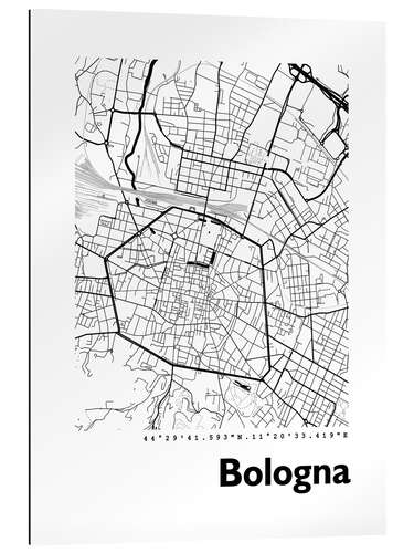 Galleritryck Bologna city map