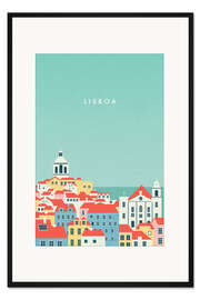 Gerahmter Kunstdruck Lissabon Illustration
