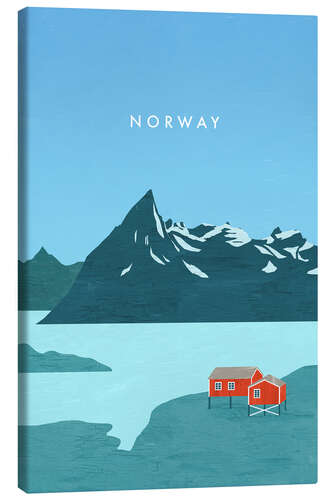 Leinwandbild Norwegen Illustration