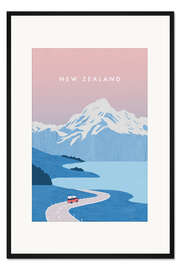 Gerahmter Kunstdruck Neuseeland - Katinka Reinke