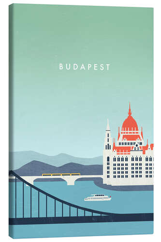 Leinwandbild Budapest Illustration