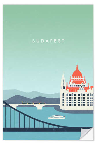 Sticker mural Illustration de Budapest