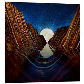 Foam board print Moon Reflection