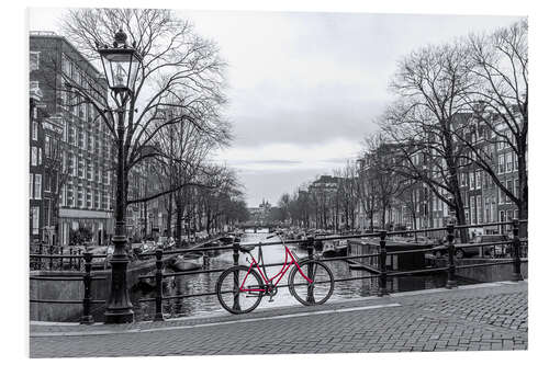 Stampa su PVC Bicicletta rossa ad Amsterdam