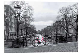 PVC-tavla Red bicycle in Amsterdam