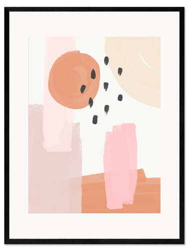 Framed art print Pink and orange