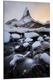 Magnettafel Gefrorener Wasserfall in Norwegen
