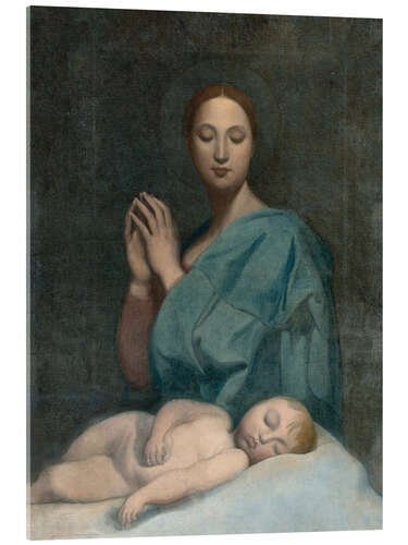 Acrylic print Virgin with the sleeping baby Jesus