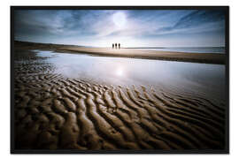 Gerahmter Kunstdruck Strandspaziergang