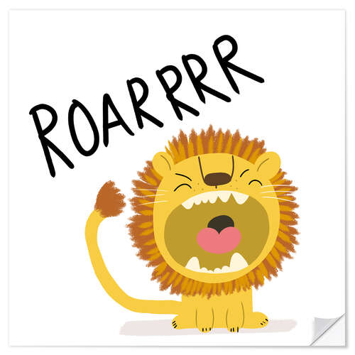 Wall sticker Roaring lion