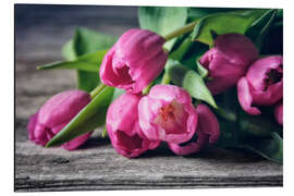 Magnettafel Pinkfarbener Tulpenstrauß