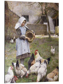 Magnettafel Fütterung der Hühner