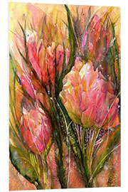 Foam board print Parrot Tulips