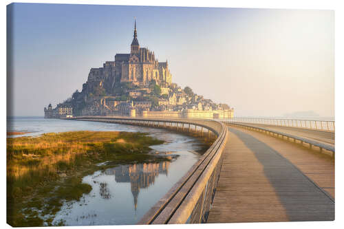 Leinwandbild Stille am Mont-Saint-Michel