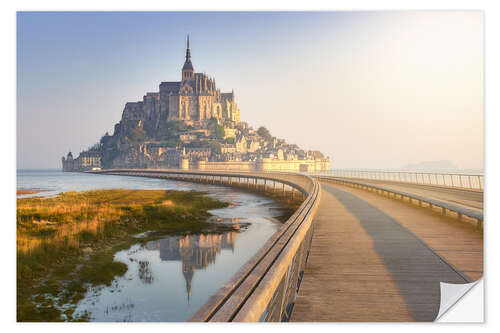 Självhäftande poster Stille am Mont-Saint-Michel