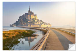 Självhäftande poster Stille am Mont-Saint-Michel